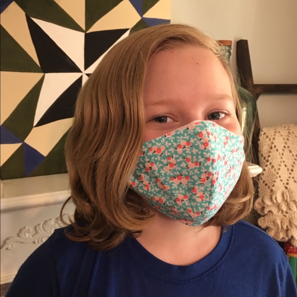 handmade double lined fitted mask